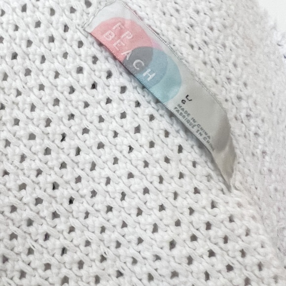 White Knit Free People Beach Sweater - Picture 3 of 3